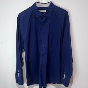 Tommy Bahama Men's Blue Button-Up Shirt